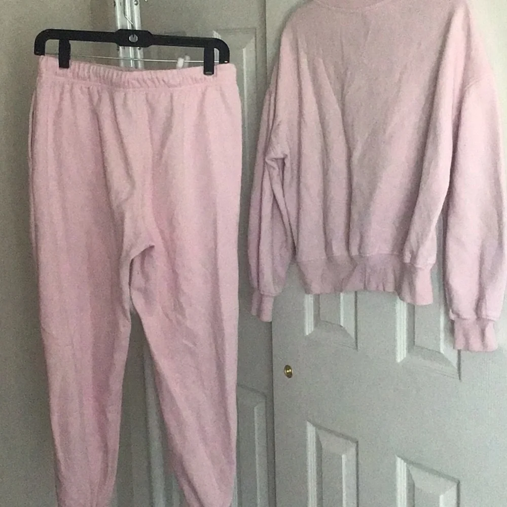 Wicked pale pink silver sweatsuit teen girls